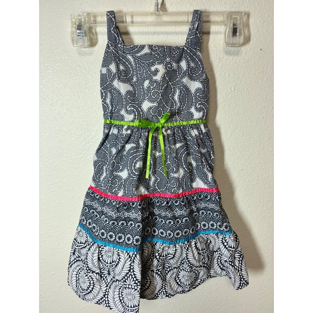 Bluberi Boulevard Cotton Dress Summer Sun Boho Retro Y2K Girls Size 4